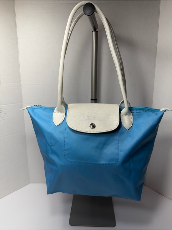 Longchamp Handbags - Longchamp X Sarah Morris Le Pliage Bag Limited edition 2014 sky blue